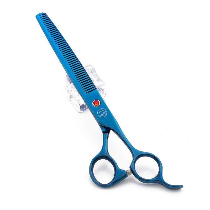Moontay Professional 8.0" Dog Grooming Scissors Set, 4-pieces Straight, Upward Curved, Downward Curved, Thinning/Blending Shears for Dog, Cat and Pets, JP Stainless Steel, Blue - Image 4